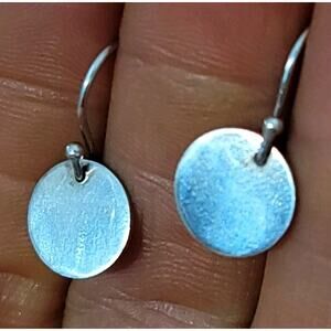 Sterling Silver Coin Disc Earrings